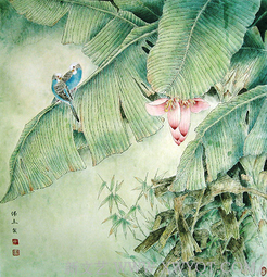 《蕉林细语》2006年作  65x65cm